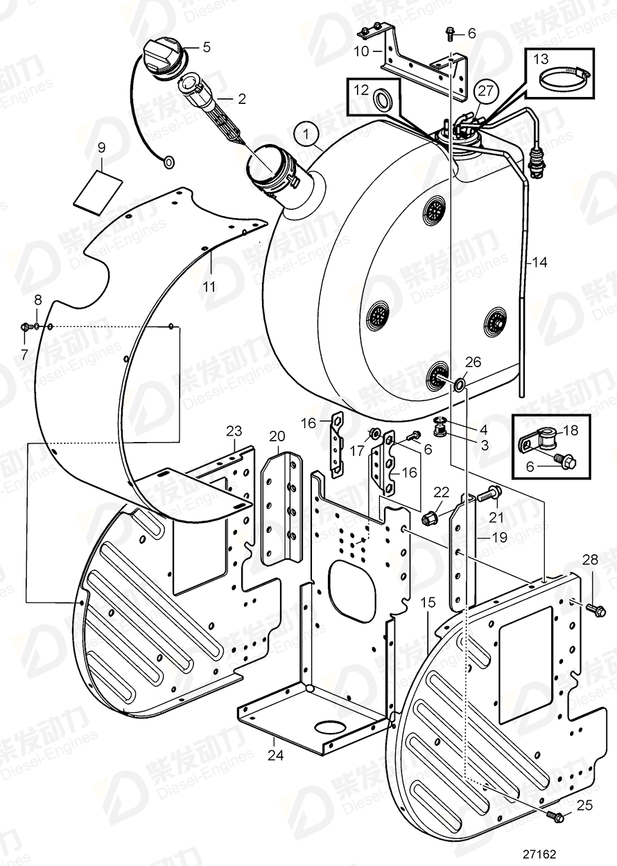 VOLVO Bracket 22114811 Drawing